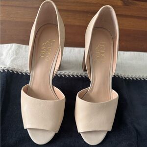 Franco Sarto Women's Cream Heeled D’Orsay Sandals